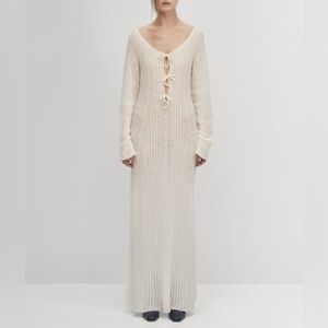 NWT ALOHAS Triza Maxi Swimsuit Coverup Dress in Cream